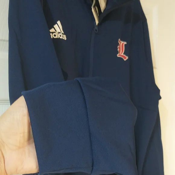 Adidas Louisville Cardinals Blue Half-Zip Jacket with Red Logo NWT - Picture 3 of 10